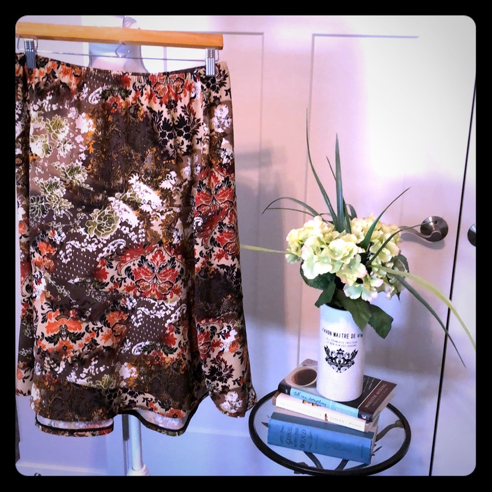 Elementz Tiered Bohemian Vibes Skirt L